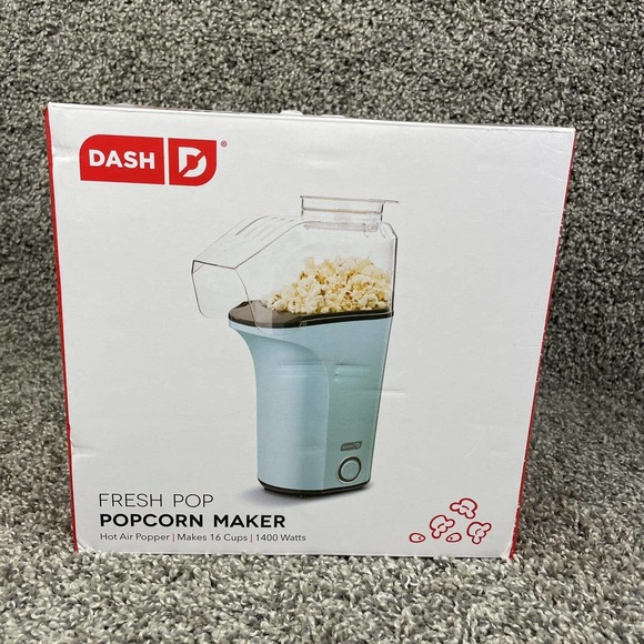 Dash Kitchen Dash Fresh Pop Popcorn Maker Aqua Blue 6 Cups Hot Air Popper Poshmark
